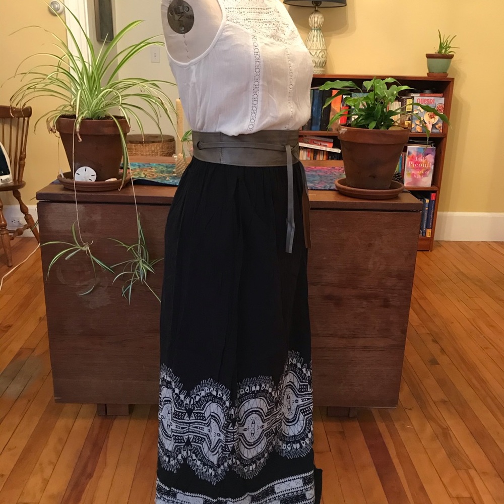 Garnet Hill gauzy maxi skirt